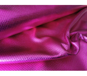 Folienjersey Metallic Webware Waben pink